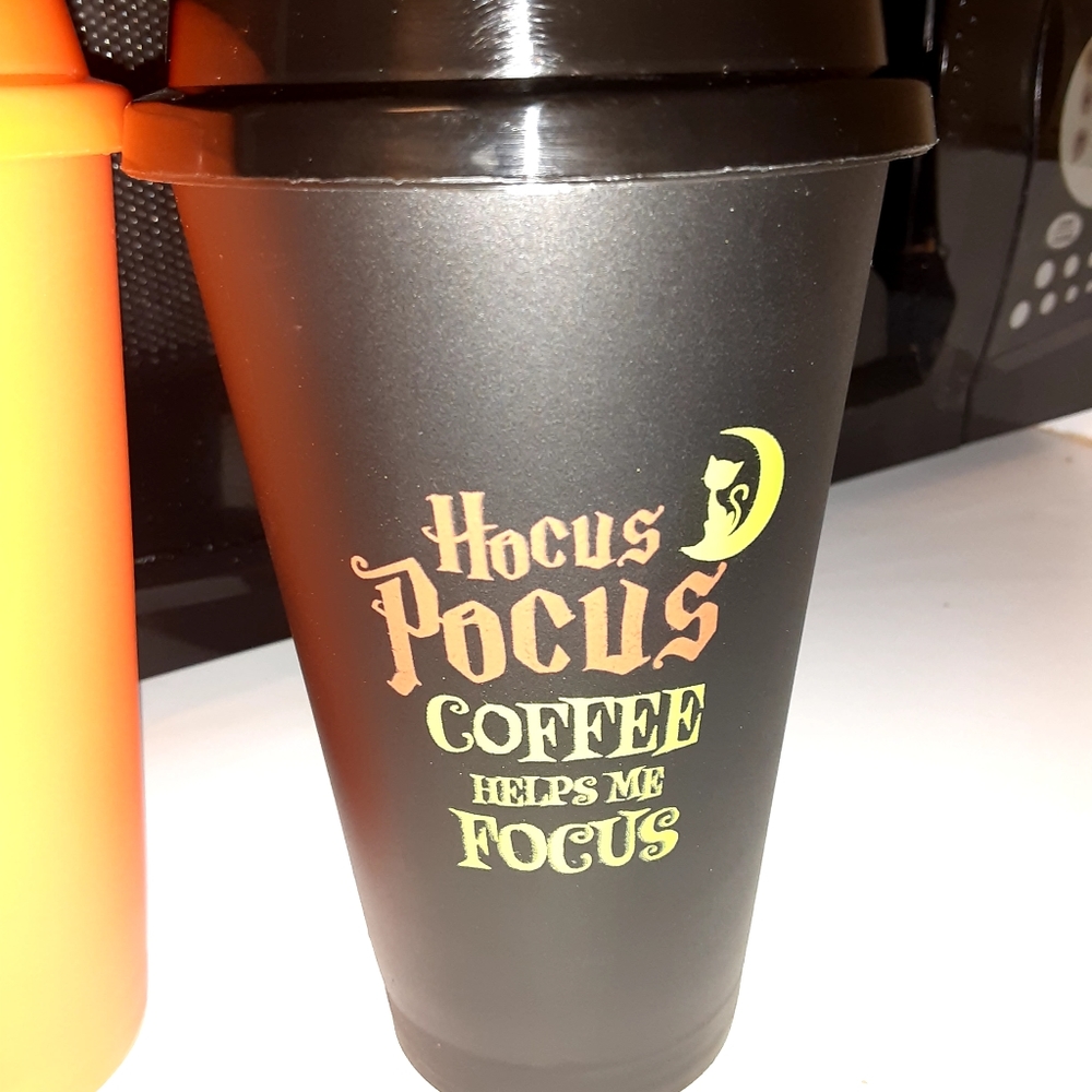 Hocus Pocus coffee cup with lid new